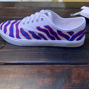 Hand painted zubaz shoes